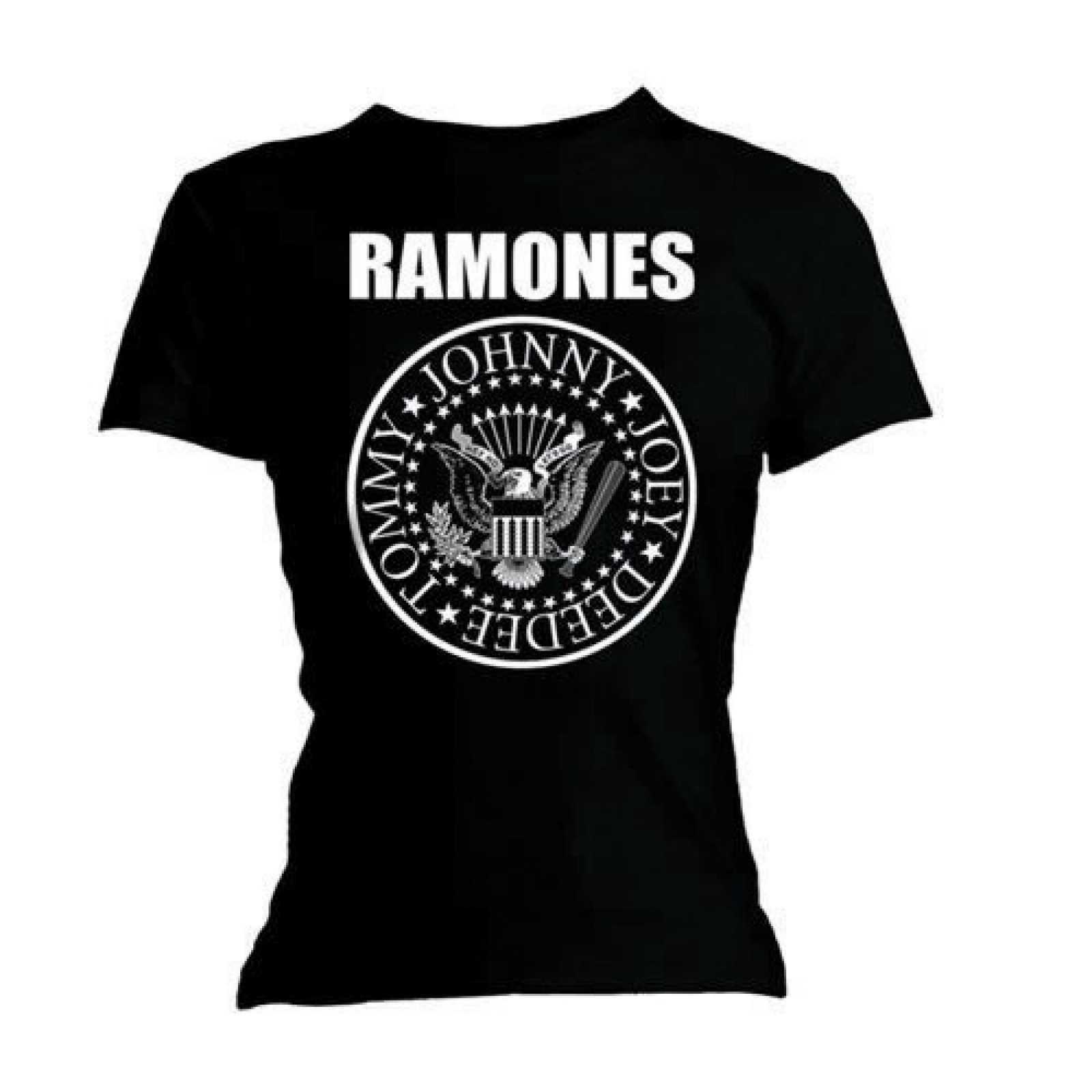 Ramones Seal Black Skinny Ladies T-Shirt L (RATS01LB03)