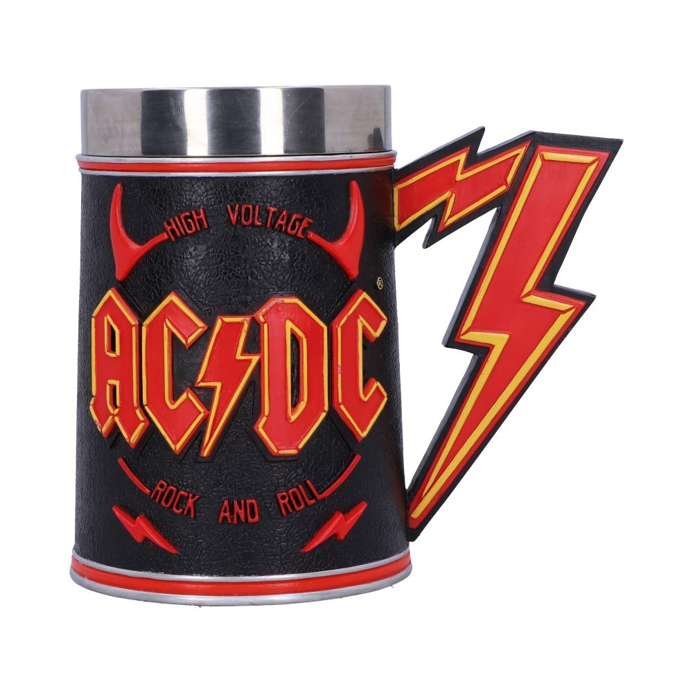 AC/DC High Voltage Rock and Roll Tankard Lighting Horns Mug by AC/DC ...