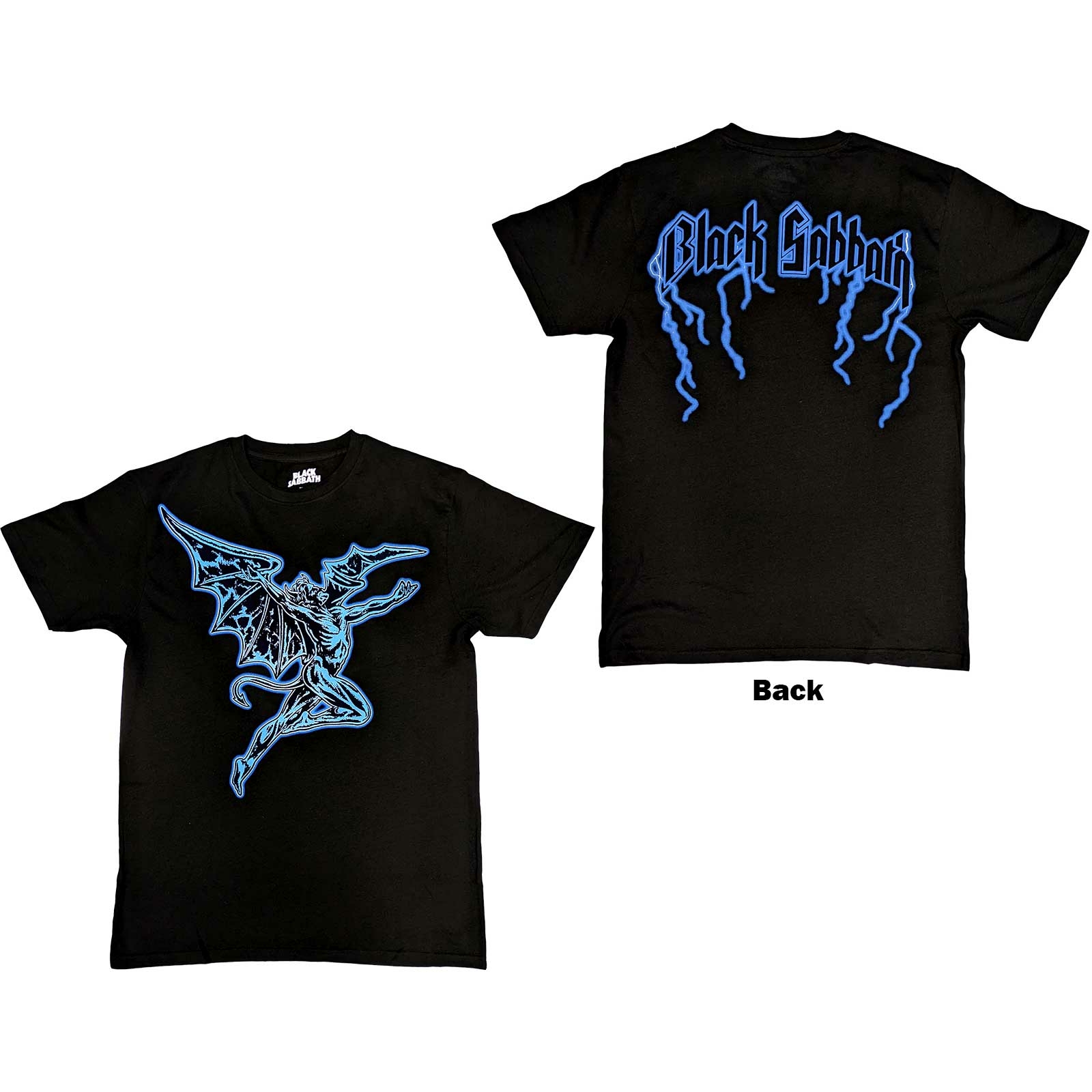 Black Sabbath T-shirt Aderente Donna Logo Wavy Vintage 100% Cotone Nero