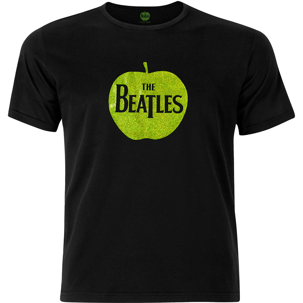 The Beatles Unisex T-Shirt: Apple Logo (Sparkle Gel) by The Beatles