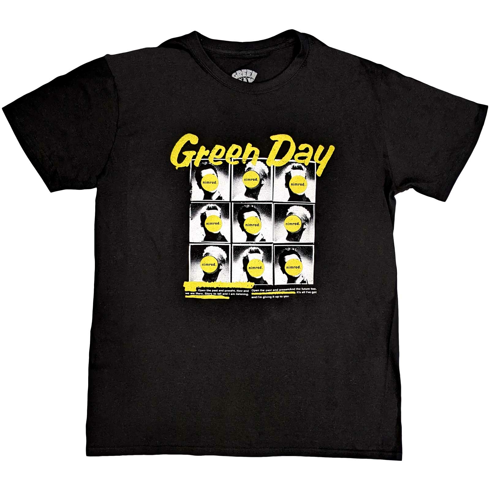 Green Day MADE IN UK Nimrod Breast バンドT Green Day: Nimrod Breast Print (Back Print) - Black T-Shirt - Merchoid