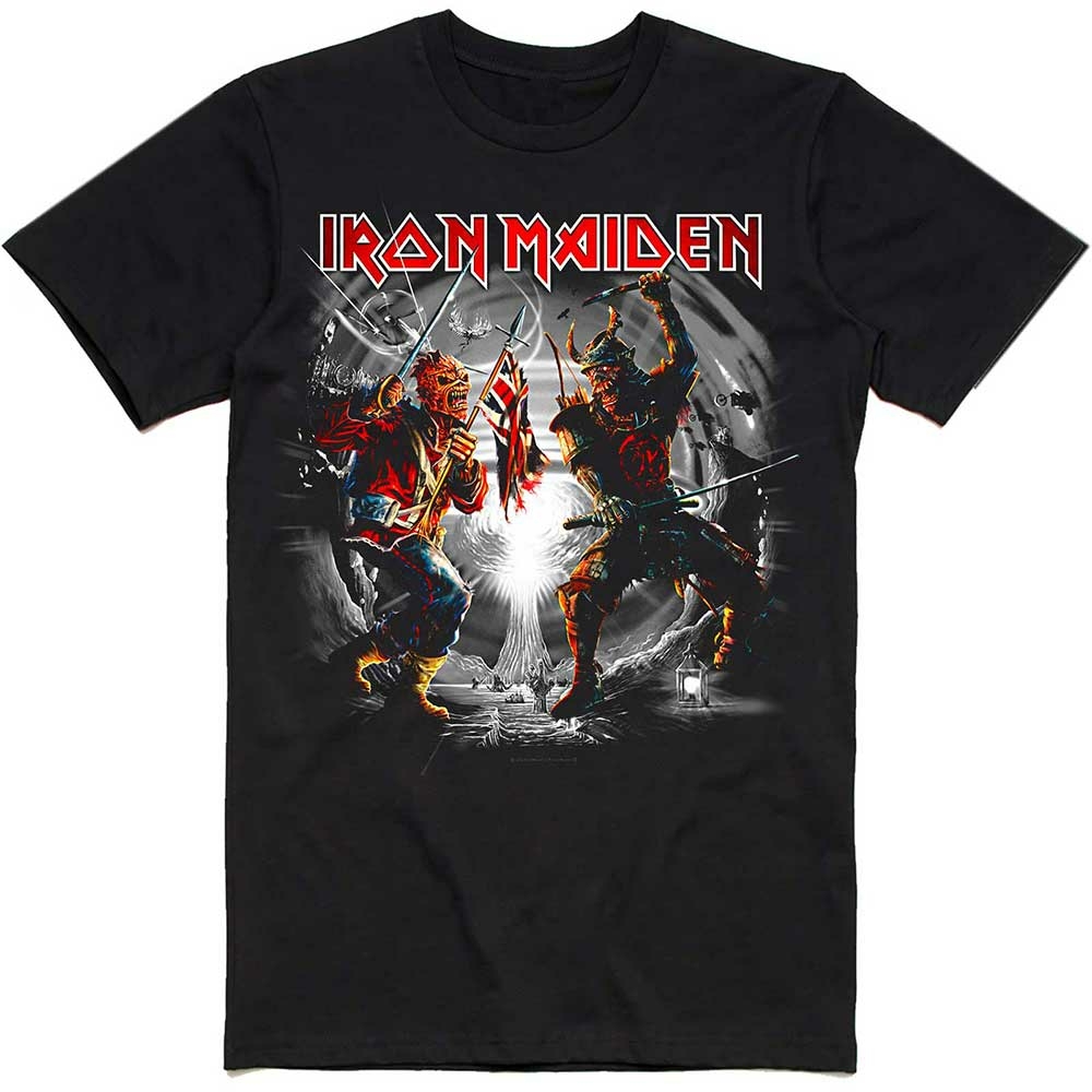 Iron Maiden Official Band T-Shirt: 'Not An English Rock Band' Design - Black Unisex Tee