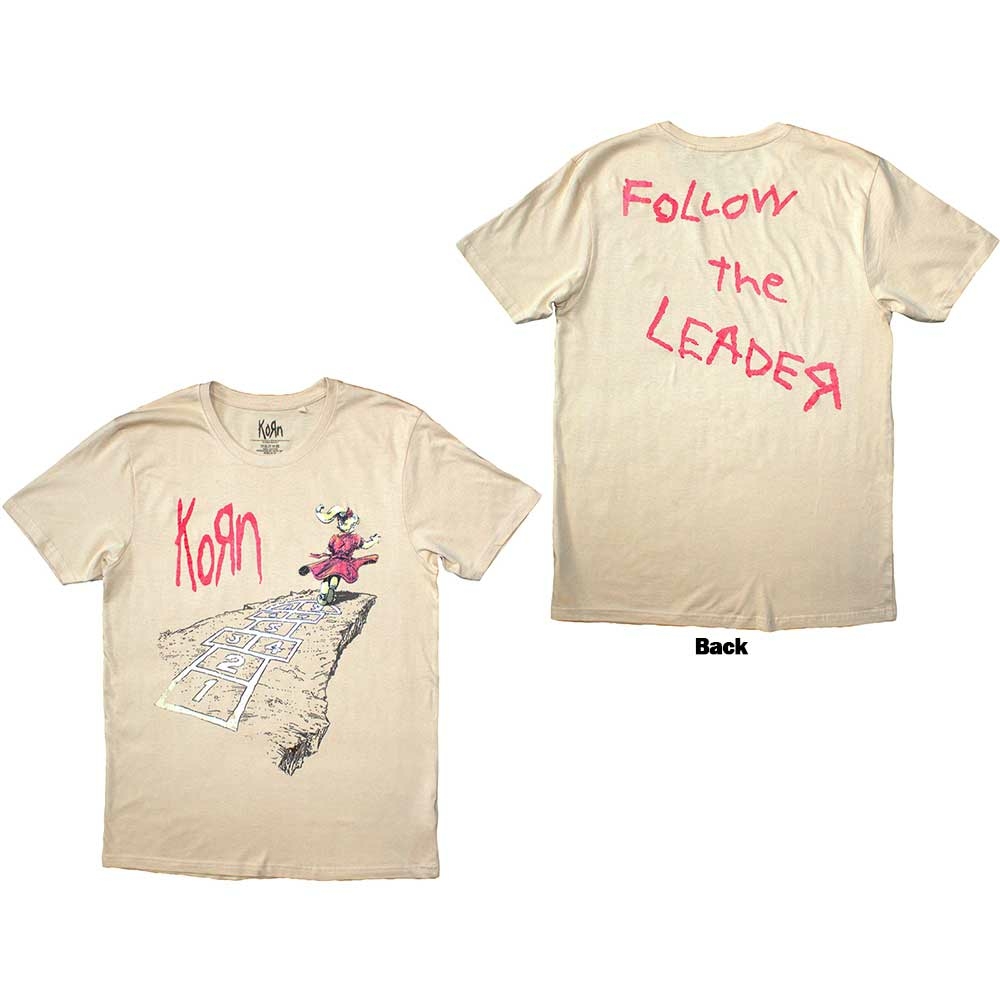 Korn Unisex T-Shirt: Follow The Leader Hopscotch (Back Print) by Korn