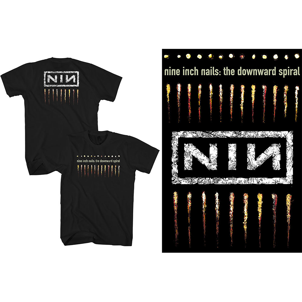 Nine Inch Nails Unisex T-Shirt: Downward Spiral (Back Print) by Nine Inch  Nails