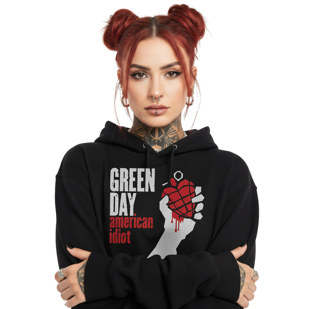 Green Day American Idiot Unisex Pullover Hoodie | Black by Green Day