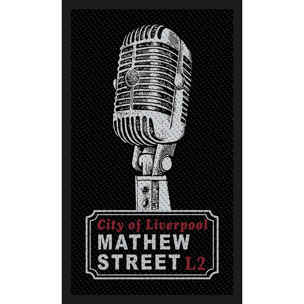 Rock Off Standard Printed Patch: Mathew St Mic City Of Liverpool by ...