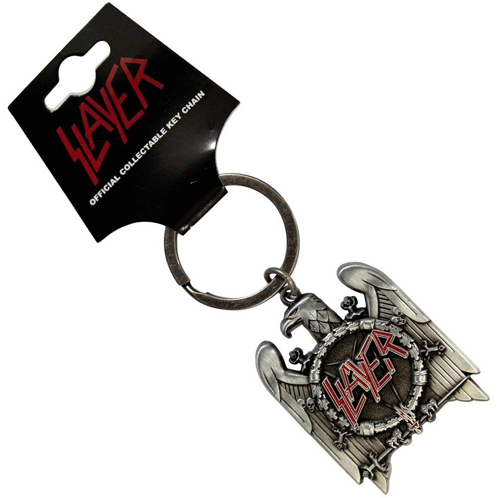 Slayer Keychain: Silver Eagle v2 (Oxidised Chrome Relief With Red ...
