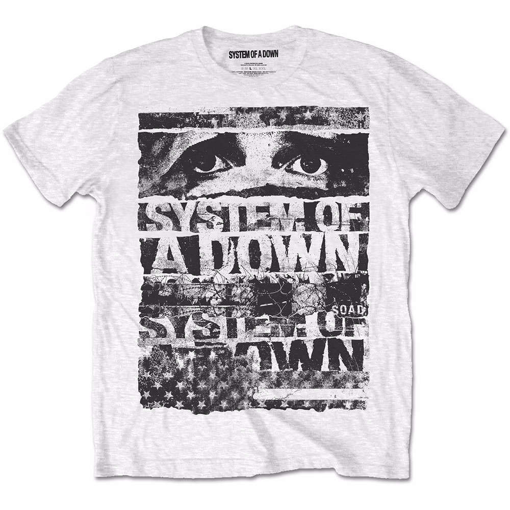 System Of A Down Torn White T-Shirt by RockOff Trade
