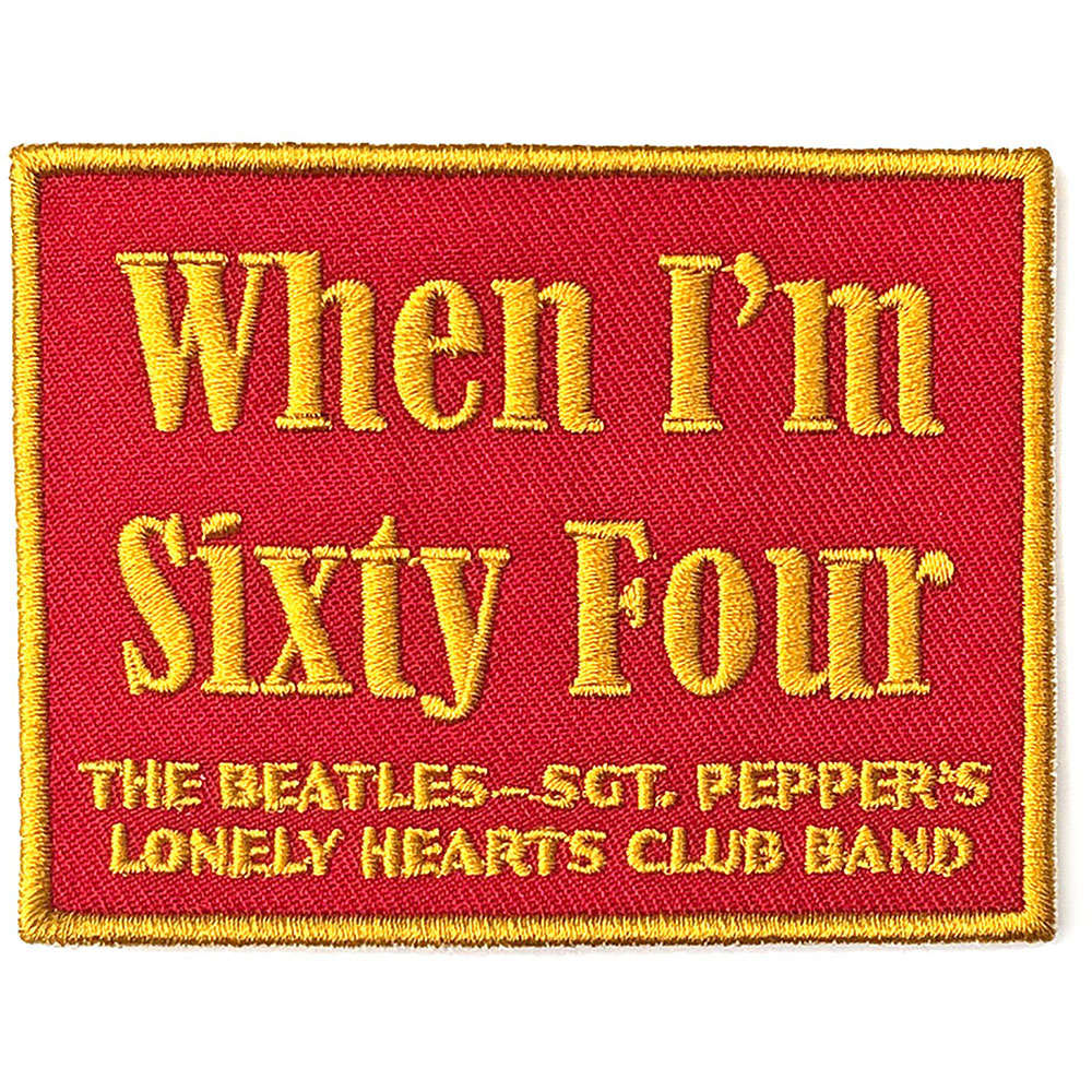 The Beatles Standard Patch: When I'm Sixty Four (Song Title/Loose) by The  Beatles (BEATSONGPAT08)