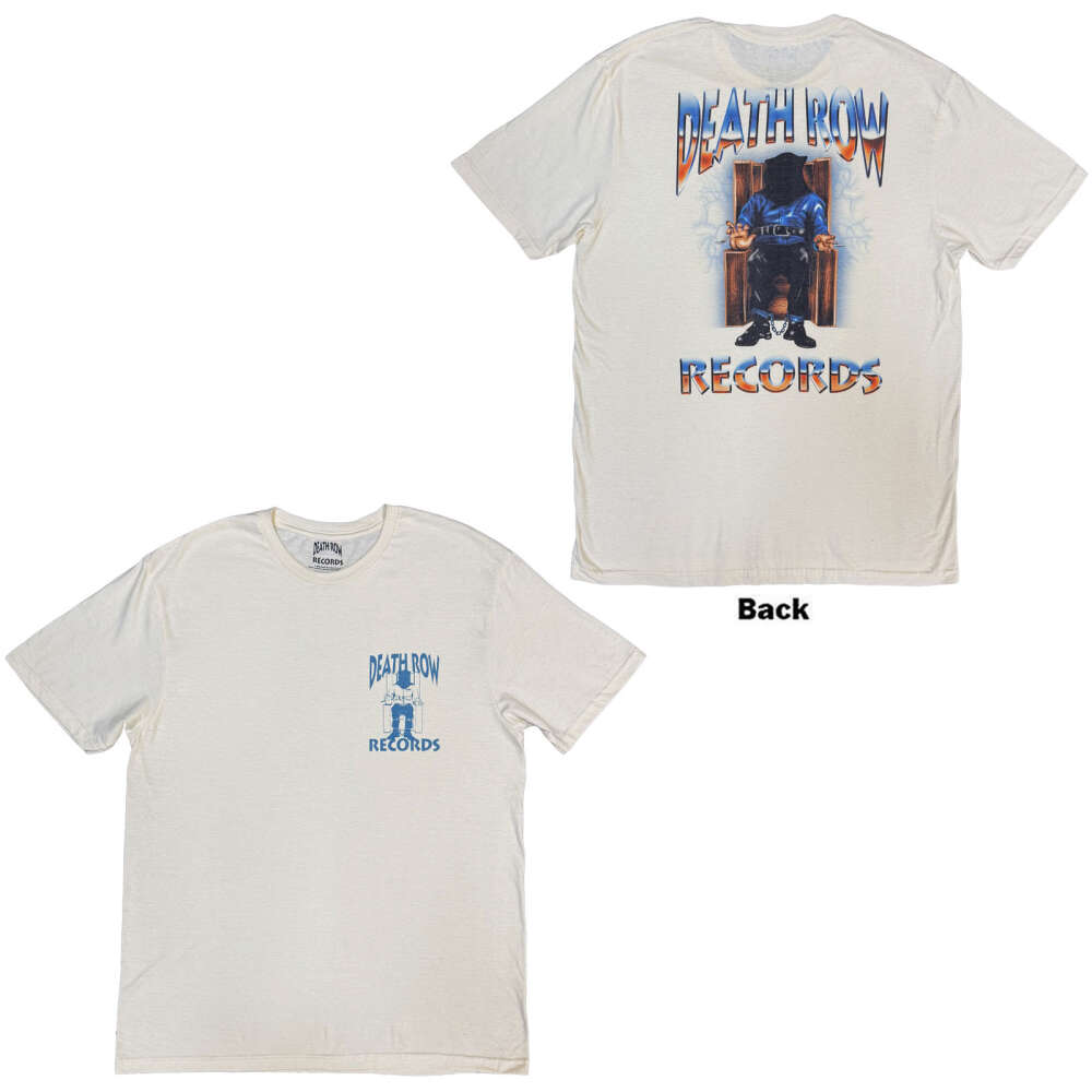 Death Row Records Unisex T-Shirt: Execution Full Colour F&B (Natural ...
