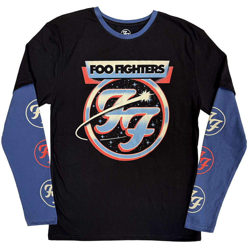 Foo Fighters Unisex Layered Long Sleeve T-Shirt: Comet (Black