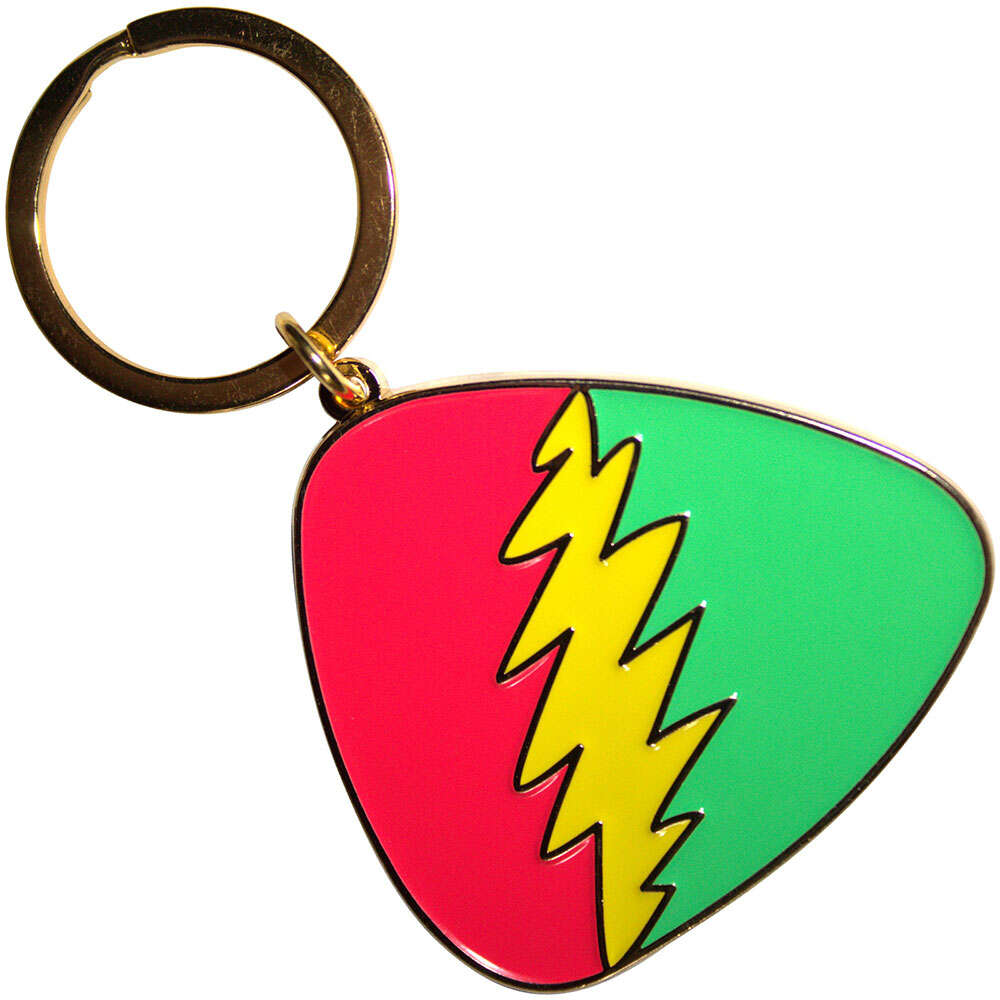 Grateful Dead Keychain: Red/Green Plectrum by Grateful Dead (GRATEKEY04)