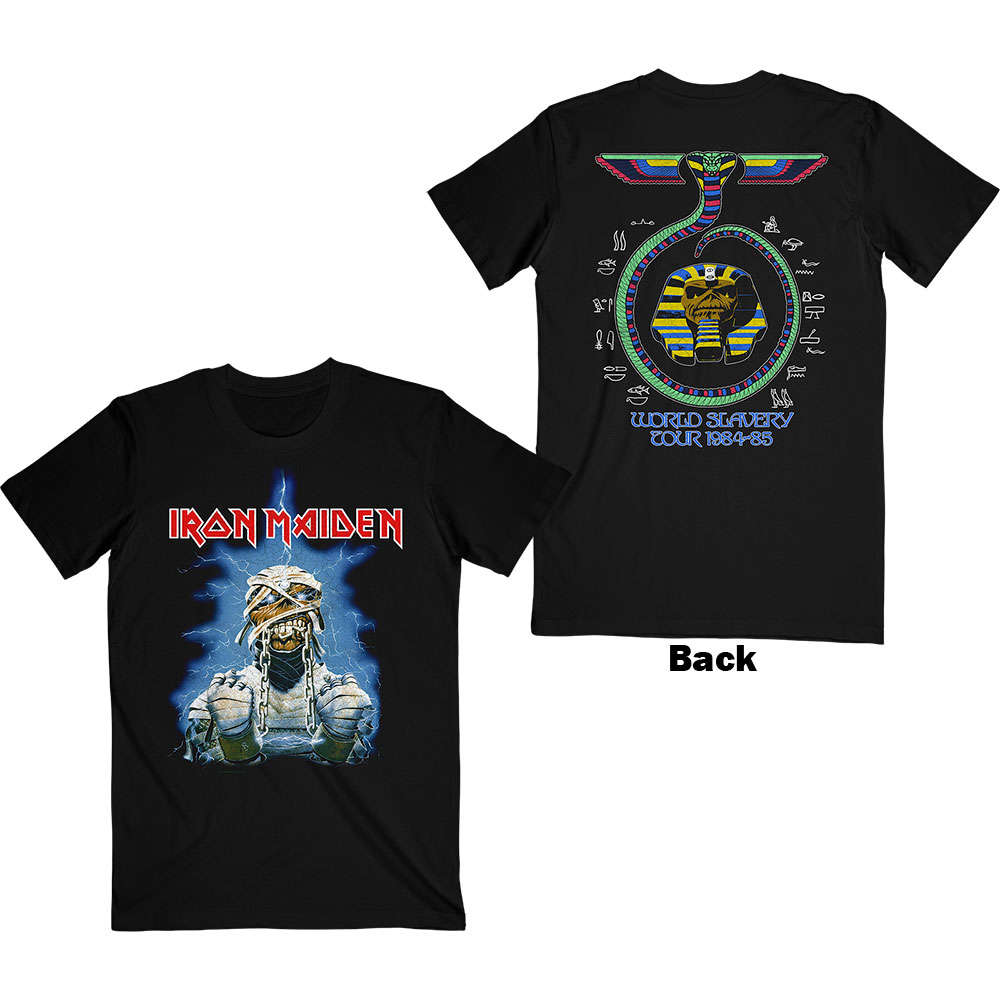 Iron Maiden Unisex T-Shirt: World Slavery Tour '84 - '85 (Back
