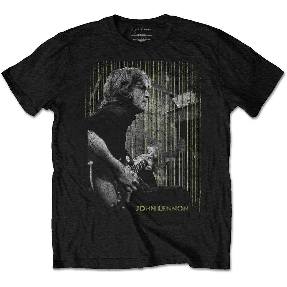 John Lennon Unisex T-Shirt: Gibson (Sleeve Print) by John Lennon