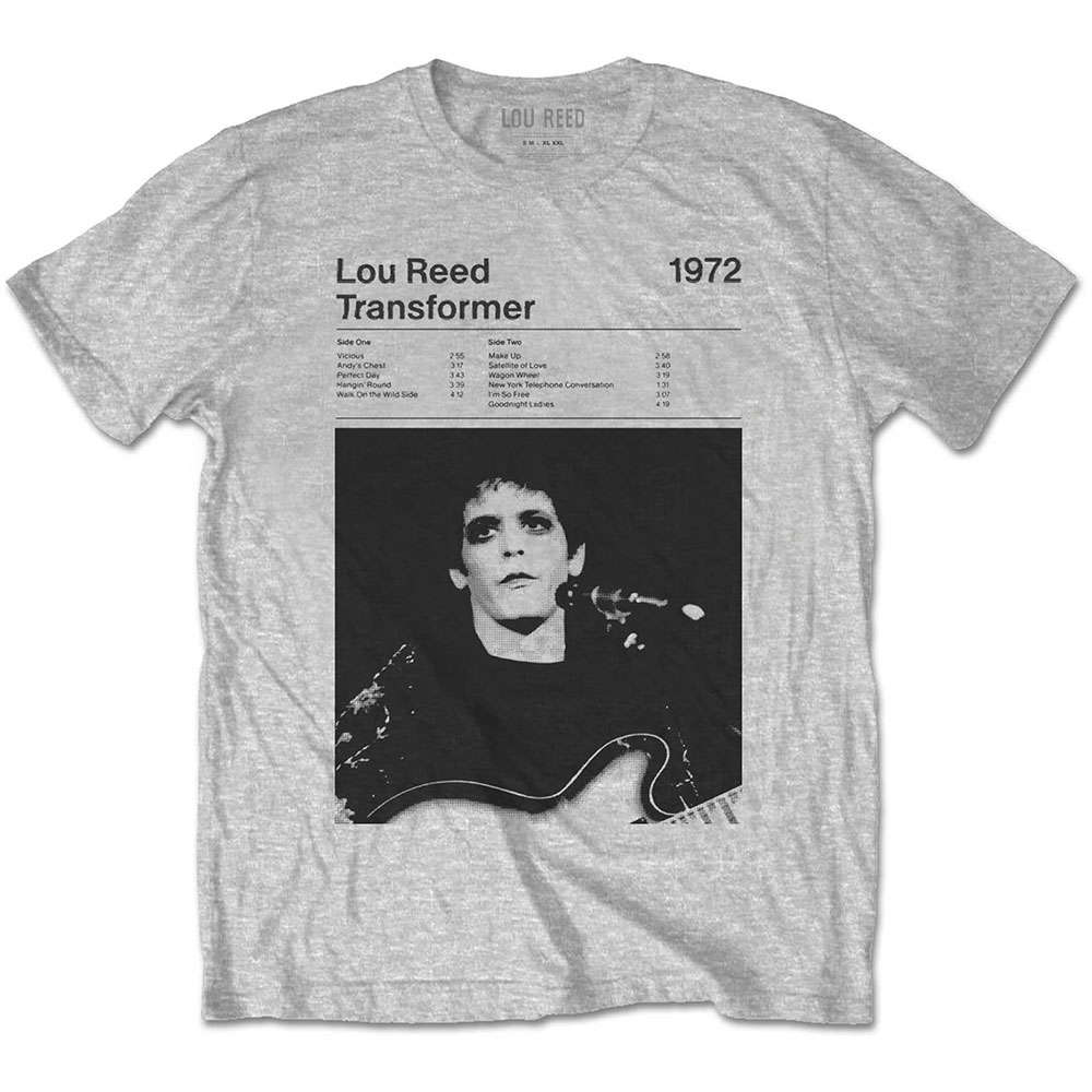 Lou Reed Unisex T-Shirt: Transformer Track List by Lou Reed