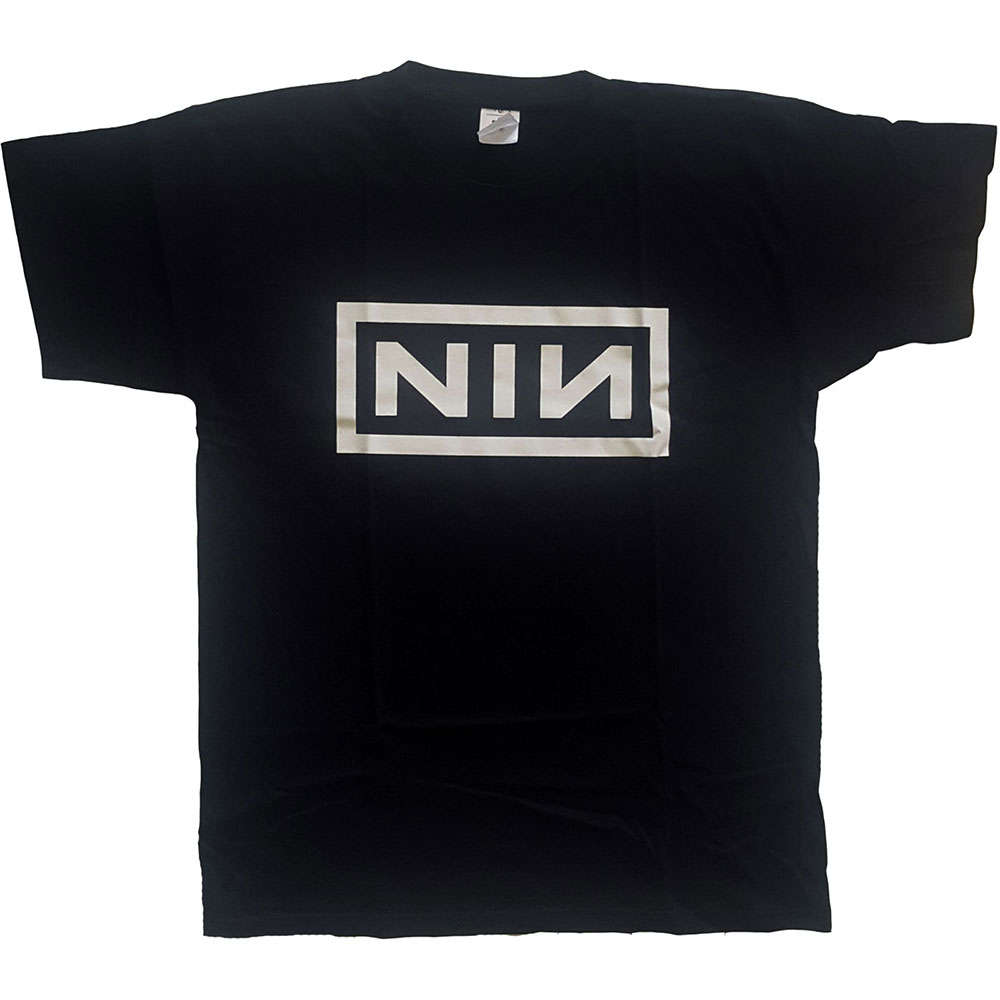 トップス NINE INCH NAILS NIN BOX LOGO t-shirt XL Nine Inch Nails - White Logo - T-Shirt | Impericon