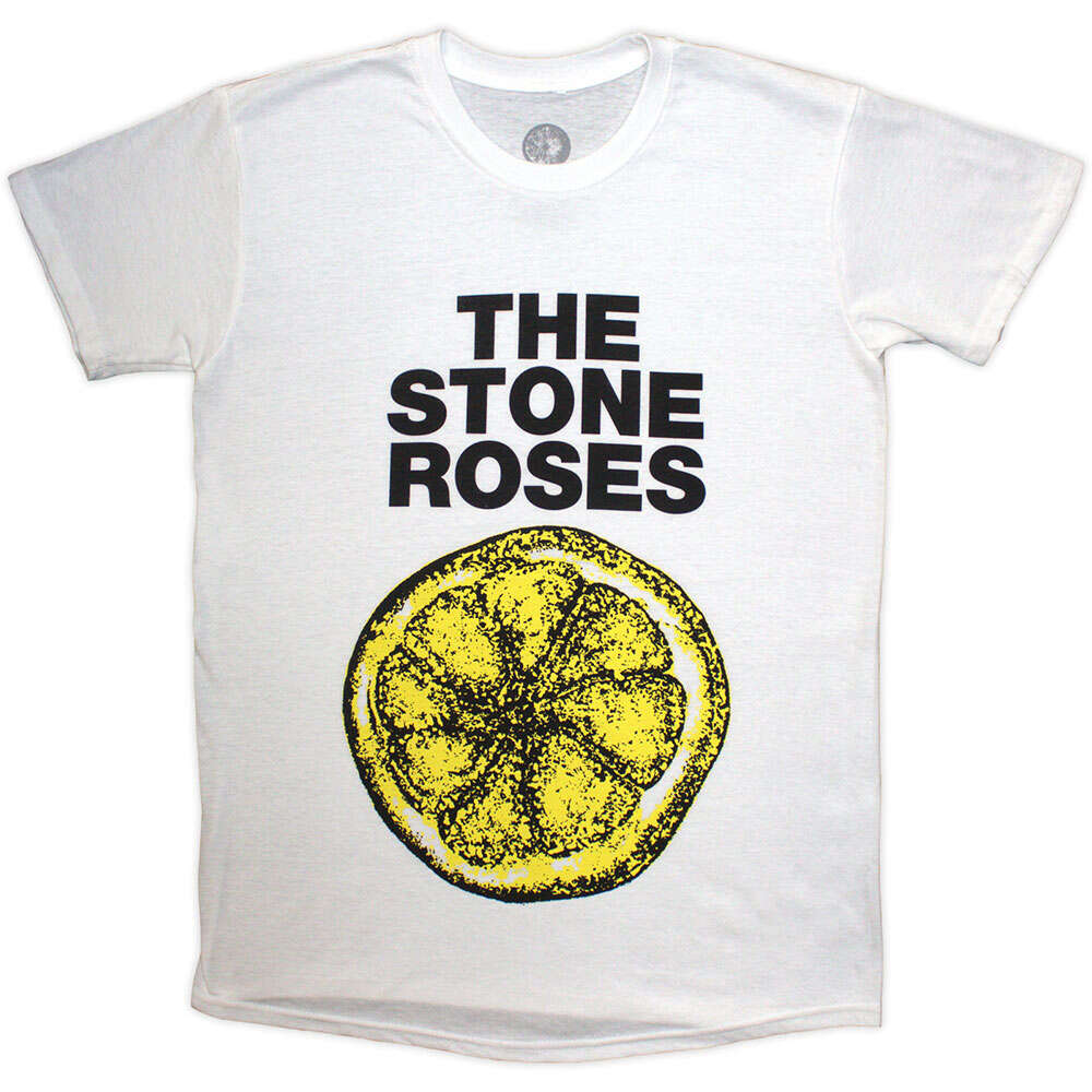 Tシャツ　THE STONES ROSES UKロック　アート　古着8SM2 希少デザイン UKロック The Stone Roses 武道館 Tシャツ 白 バンドT