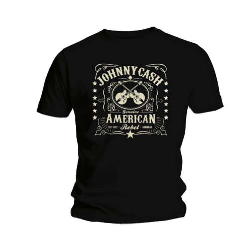 Johnny Cash American Rebel Black T-Shirt by RockOff Trade