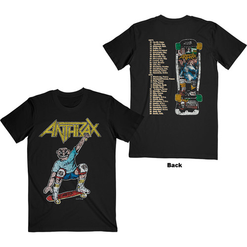 Anthrax Unisex T-Shirt: Spreading Skater Notman Vintage (Back