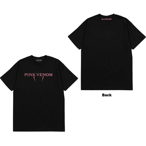 BlackPink Unisex T-Shirt: Pink Venom Logo (Back Print) by