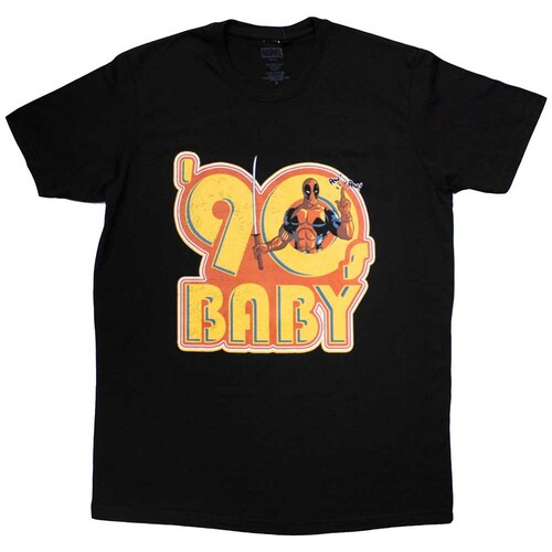 T-Shirt Marvel Comics Unisex - Noir, Manches Courtes, Taille Large