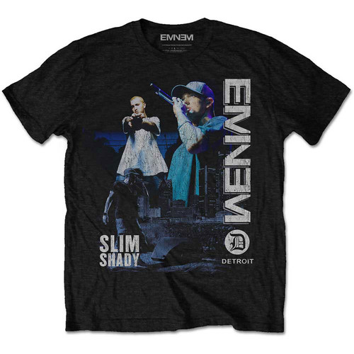 T-shirt Eminem 'The Real Slim Shady' Officiel - Homme Noir, 100% Coton, Coupe Unisexe