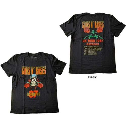 Guns N' Roses Unisex T-Shirt: UK Tour '87 (Back Print) by Guns N