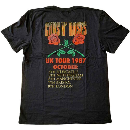Guns N' Roses Unisex T-Shirt: UK Tour '87 (Back Print) by Guns N