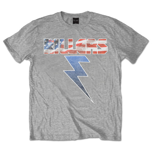 T-shirt Officiel The Killers Brandon Flowers Red Bolt - Marque Bitcruncher, 100% Coton, Taille Ample - Neuf Avec étiquette