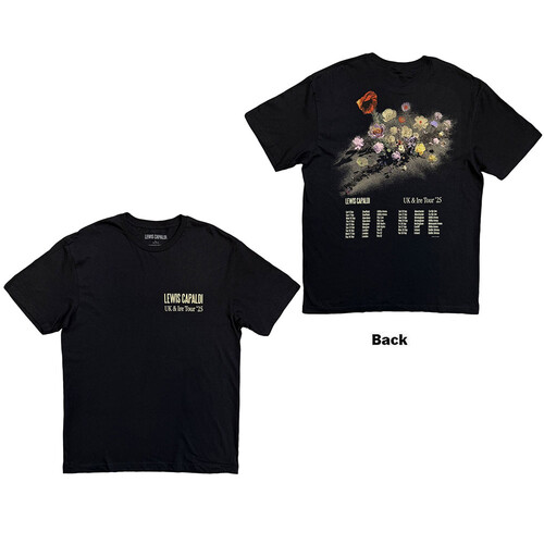 T-shirt Officiel Lewis Capaldi 'Divinely Uninspired' - Noir - Taille Homme - Coton - Coupe Classique - Neuf Avec Étiquettes
