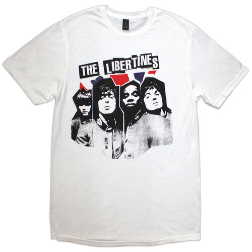 The Libertines Unisex T-Shirt: Time For Heroes Flag (Black) by The