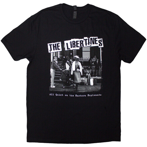 The Libertines Unisex T-Shirt: Time For Heroes Flag (Black) by The