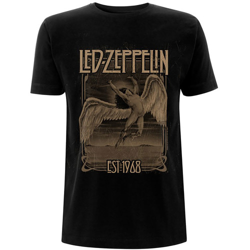 T-shirt Homme Led Zeppelin US 77 – Vêtement Officiel Licence CID – Sérigraphie Qualité, Lavage 30°