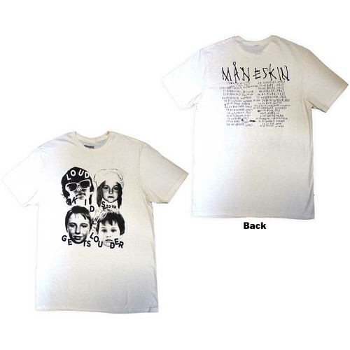 Maneskin Unisex T-Shirt: Loud Kids European Tour '23 (Natural
