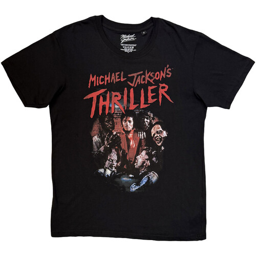 Michael Jackson Unisex T-Shirt: Thriller White Red Suit by Michael