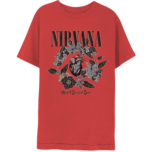 Nirvana Unisex T-Shirt: Heart-Shaped Box by Nirvana