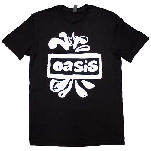 Oasis Unisex T-Shirt: Cigarettes & Alcohol Illustration Mono