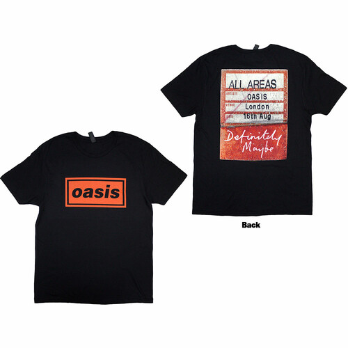 Oasis Unisex T-Shirt: 1998 World Tour - South America (Red) (Back