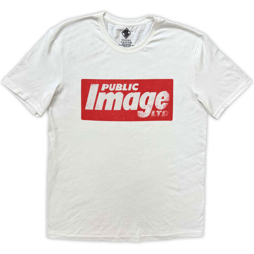 PIL (Public Image Ltd) Unisex T-Shirt: White Logo by PIL (Public