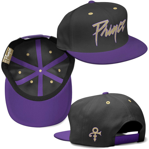 Prince Unisex Snapback Cap: Gold Logo Symbol by Prince