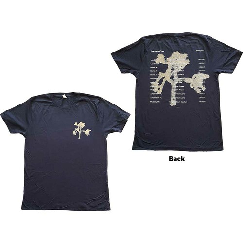 U2 Unisex Ringer T-Shirt: Joshua Tree Europe 1987. (Green) (Back